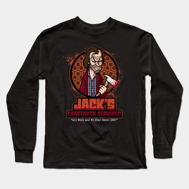 Jack's Caretaker Services Long Sleeve T-Shirt by mikehandyart